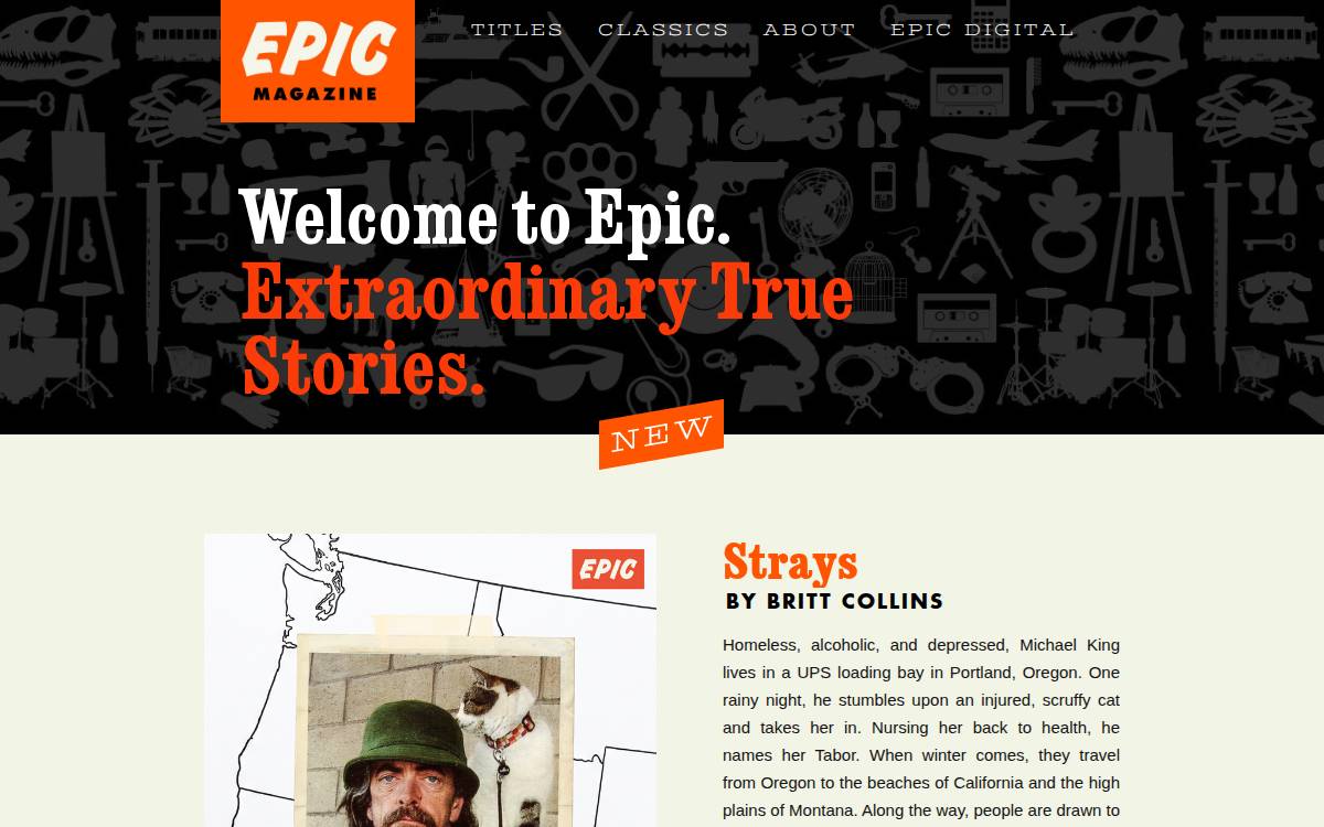 Epic Magazine website preview