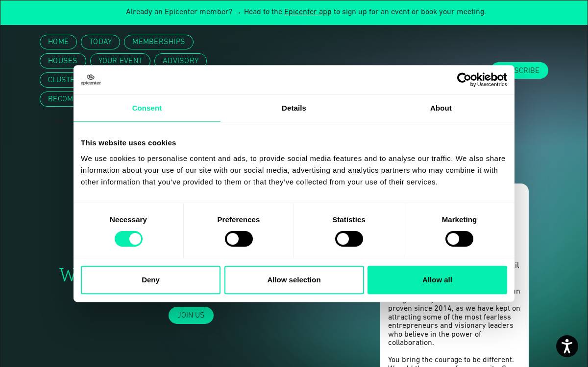 Epicenter website preview