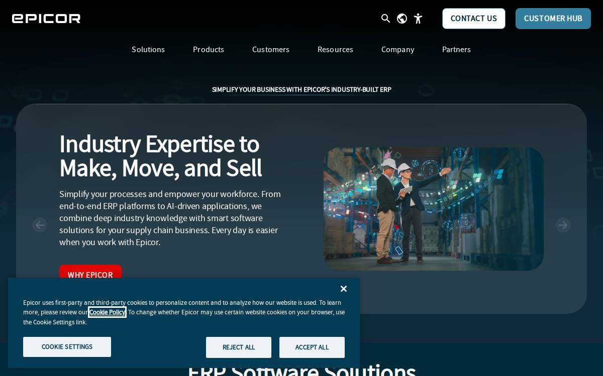 Epicor website preview