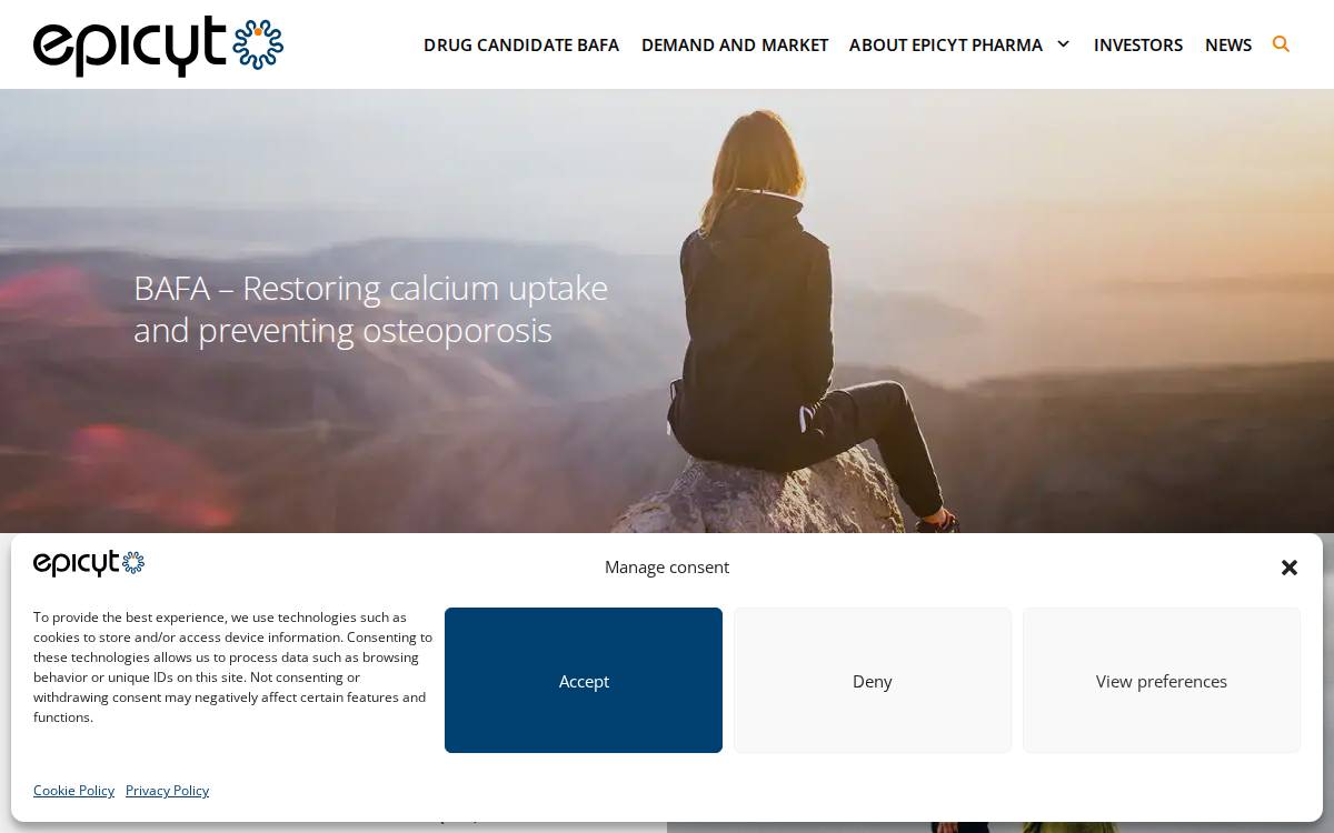 Epicyt website preview
