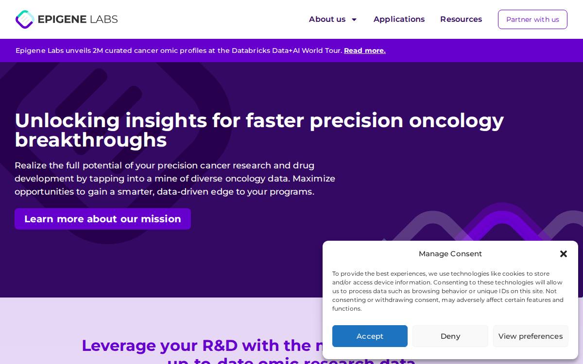 Epigene Labs website preview