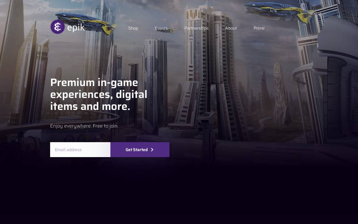 Epik website preview
