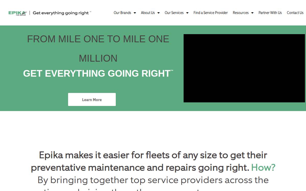 Epika Fleet Services website preview