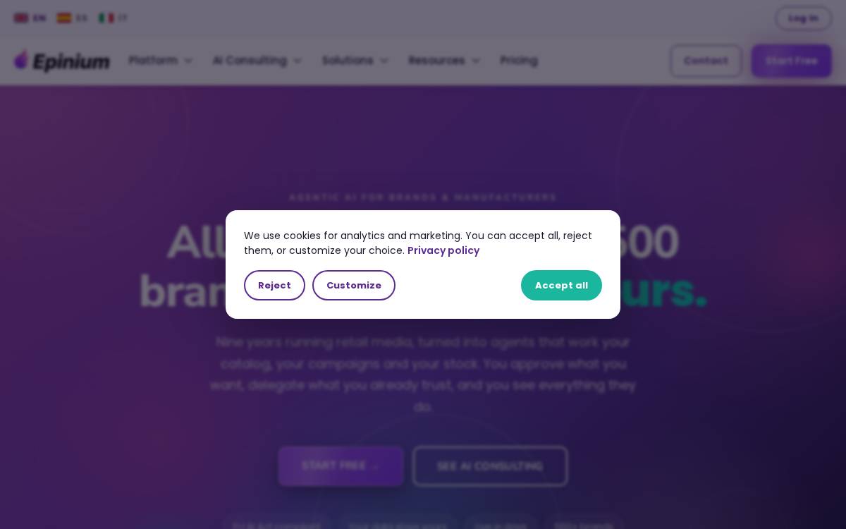 Epinium website preview