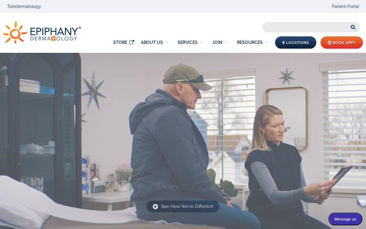 Epiphanydermatology website preview