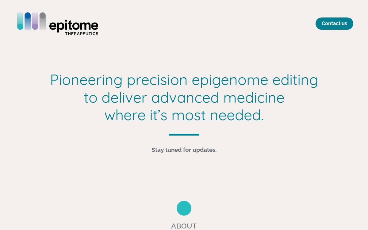Epitome Therapeutics website preview
