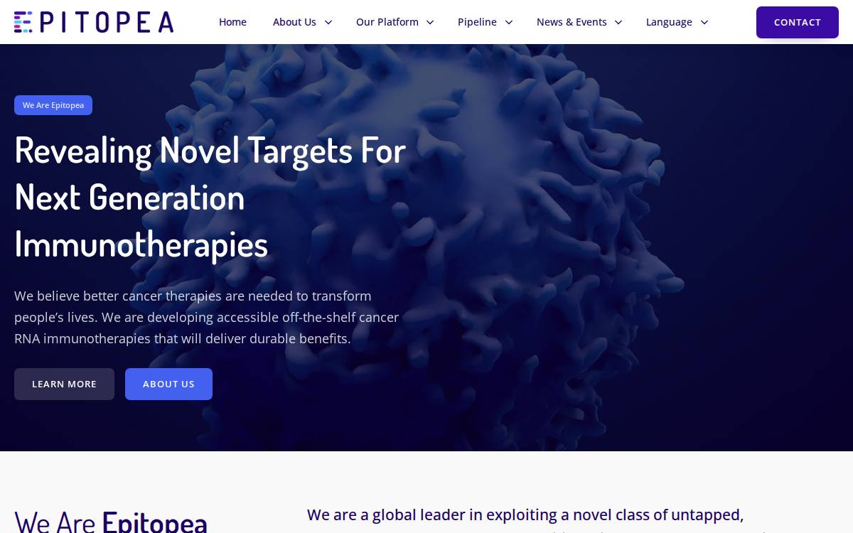 Epitopea website preview