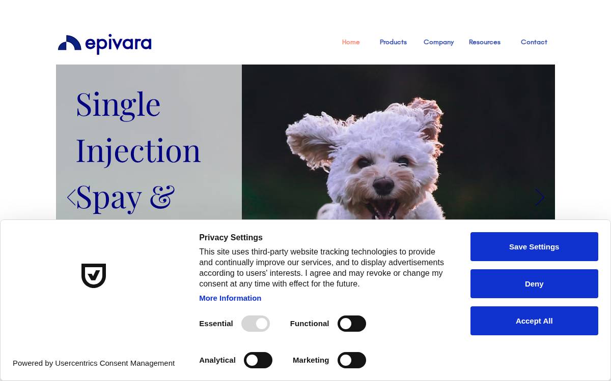 Epivara website preview