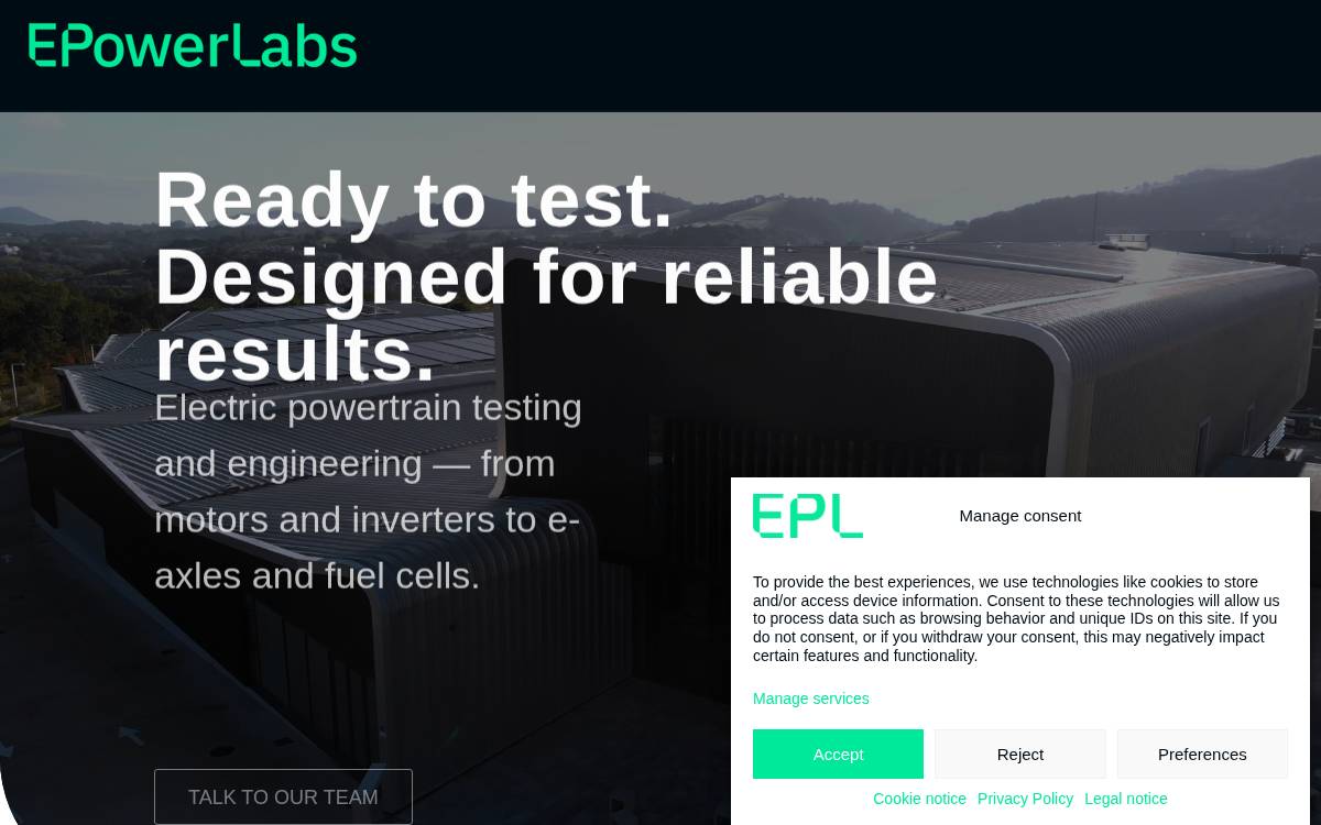 EPL website preview