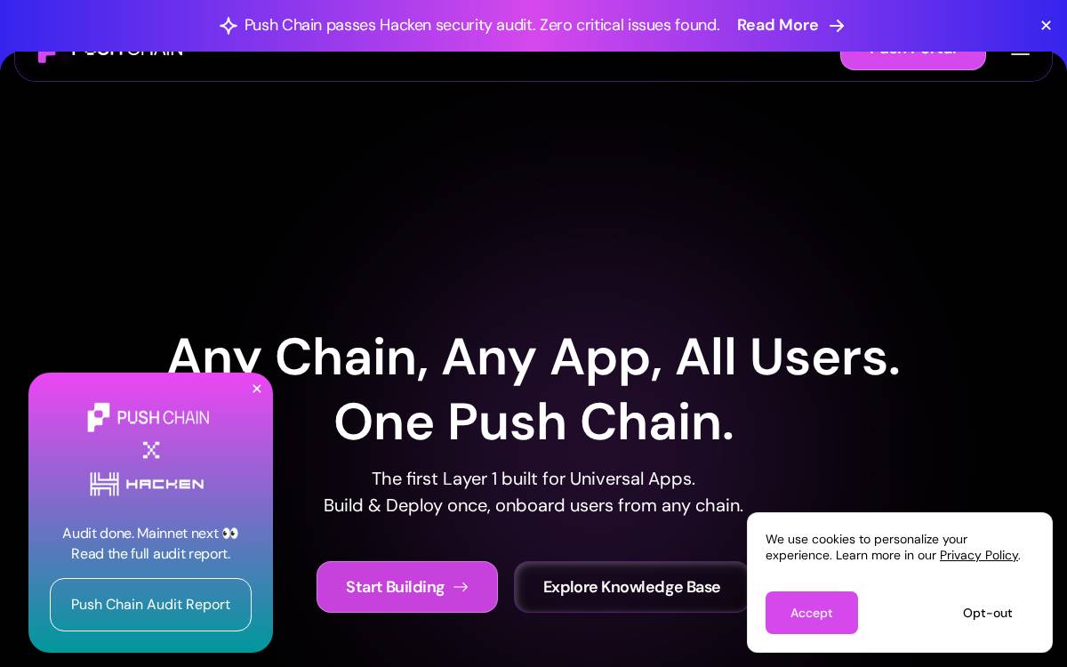 EPNS website preview
