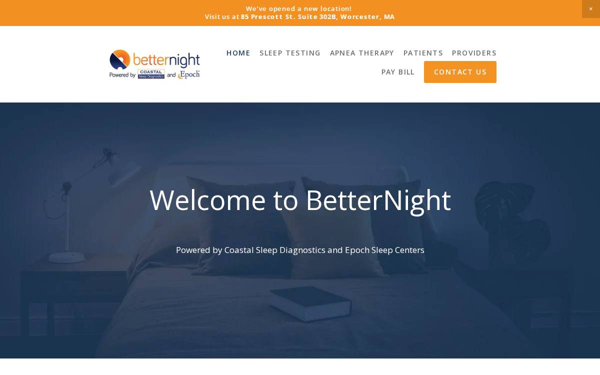 Epoch Sleep Centers website preview
