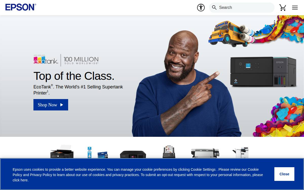 Epson website preview