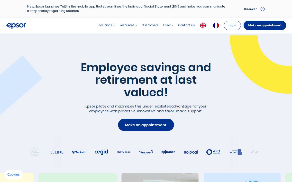 Epsor website preview