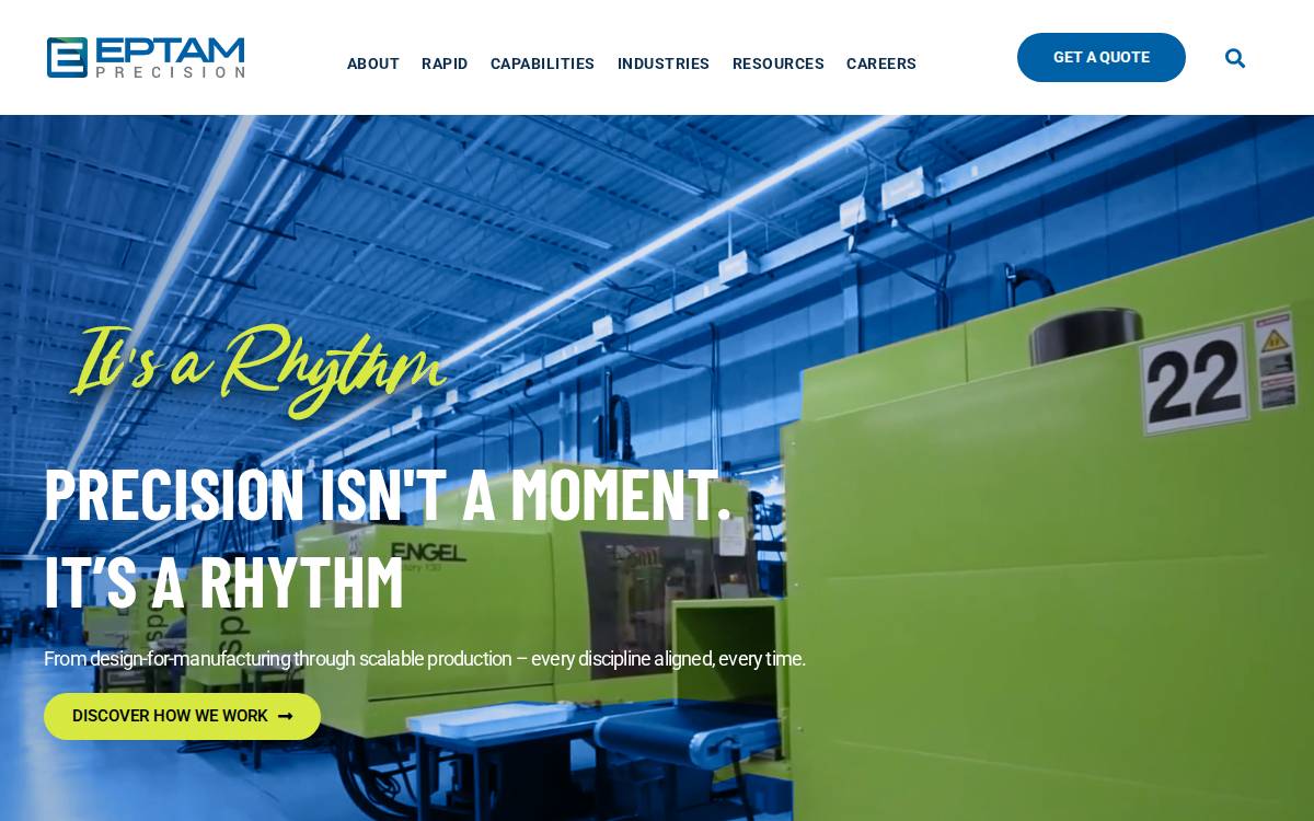 Eptam website preview
