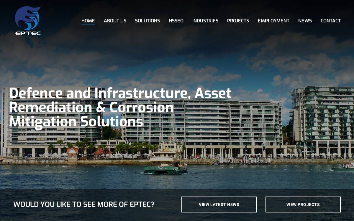 Eptec website preview