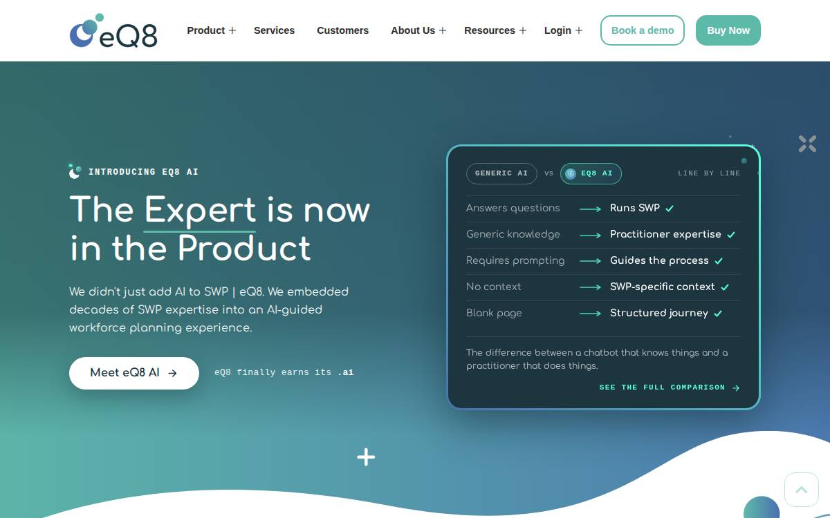 eQ8 website preview
