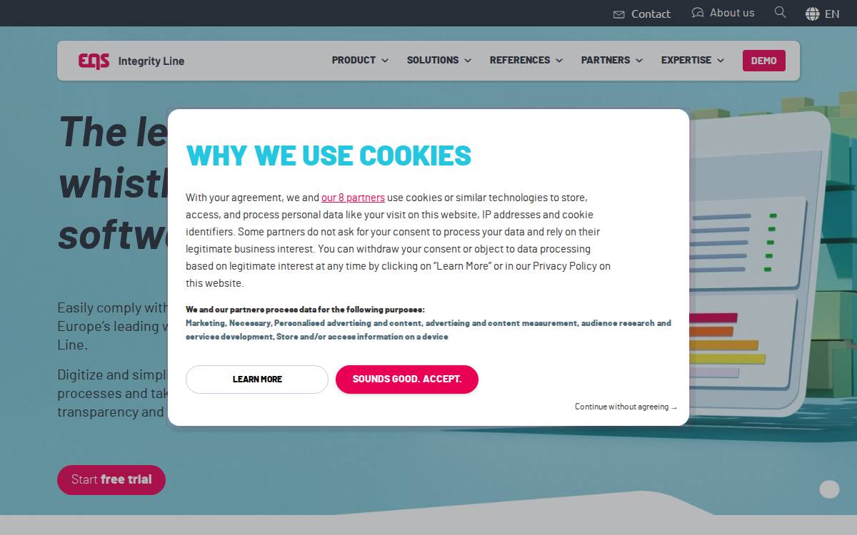 EQS Integrity Line website preview