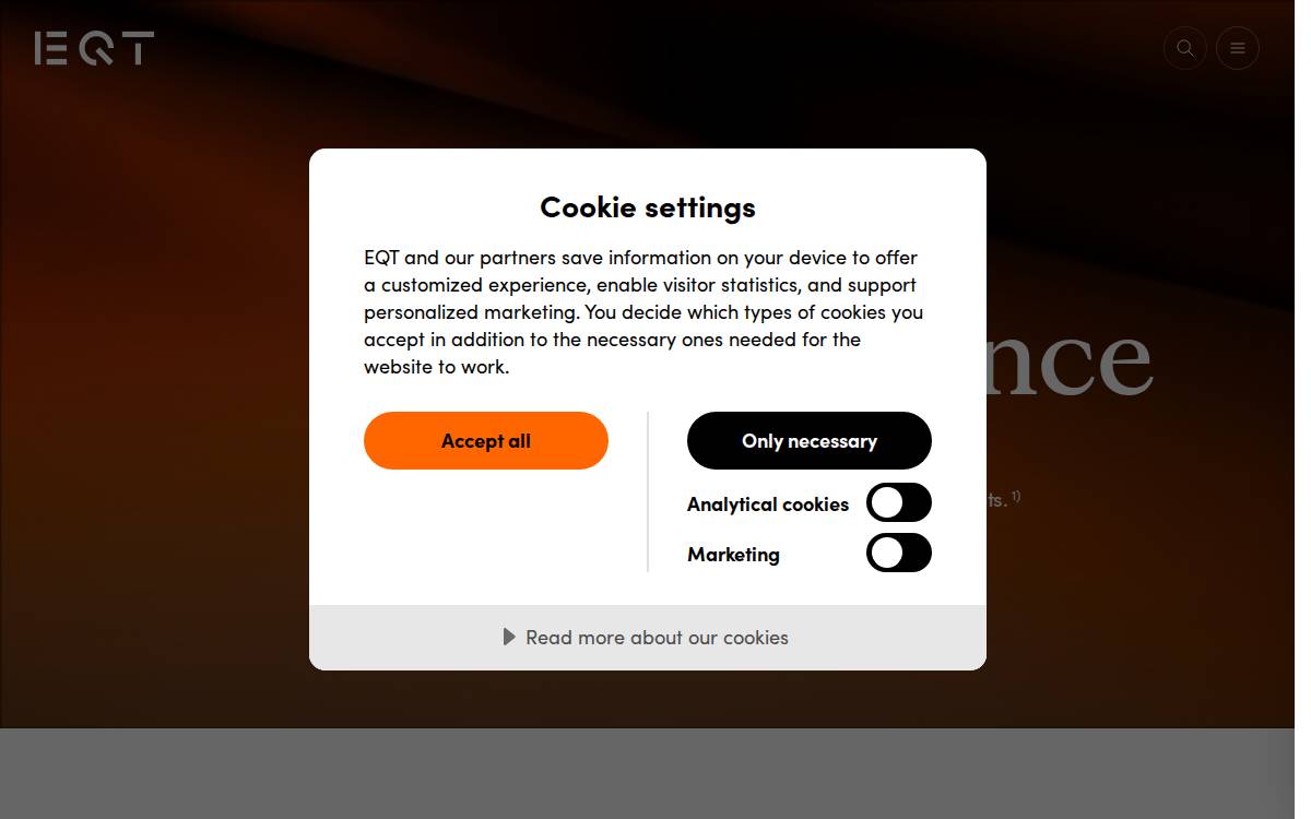 EQT Group website preview