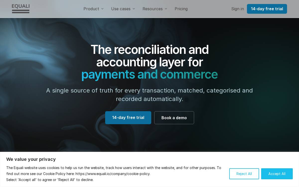 Equali website preview