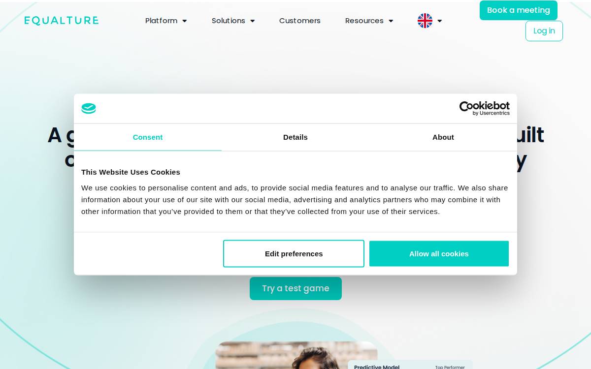 Equalture website preview