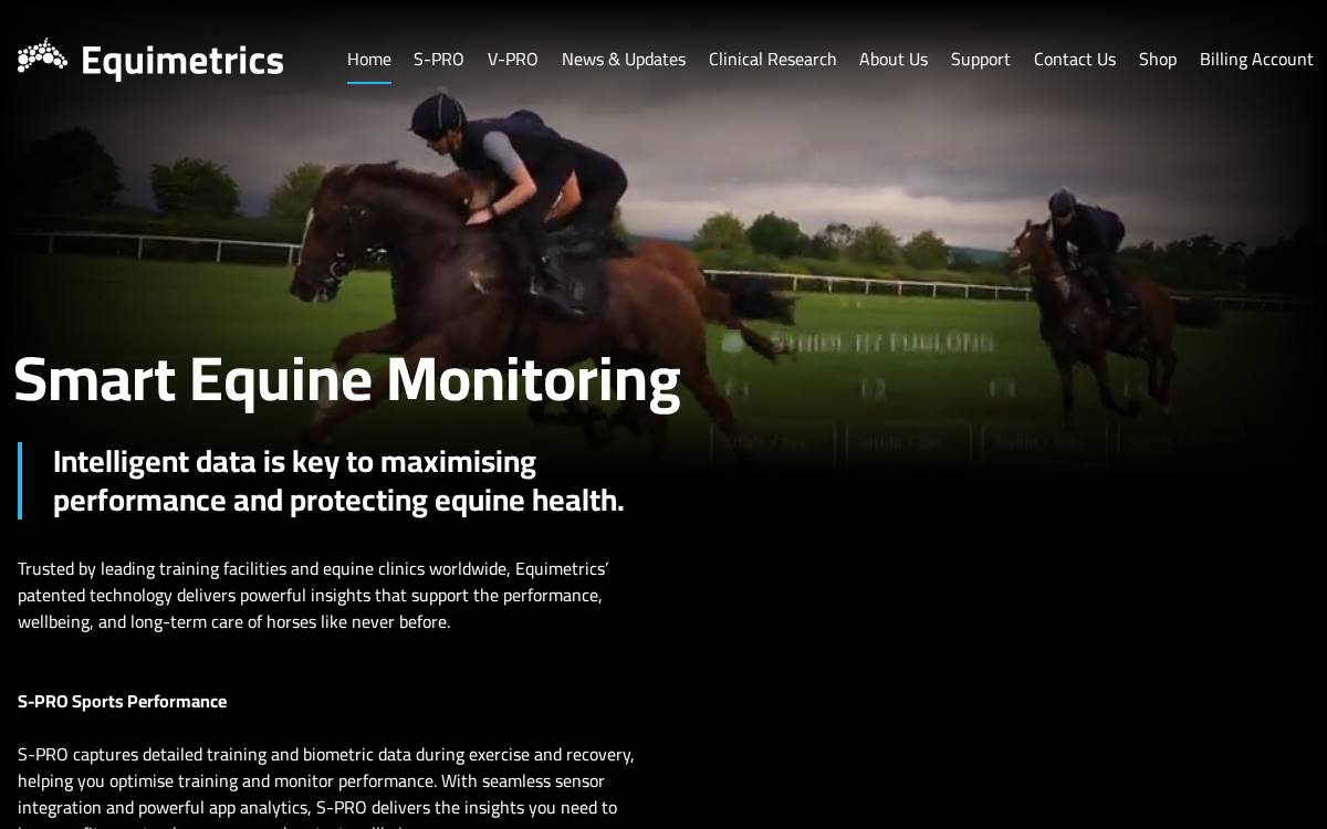 Equimetrics website preview