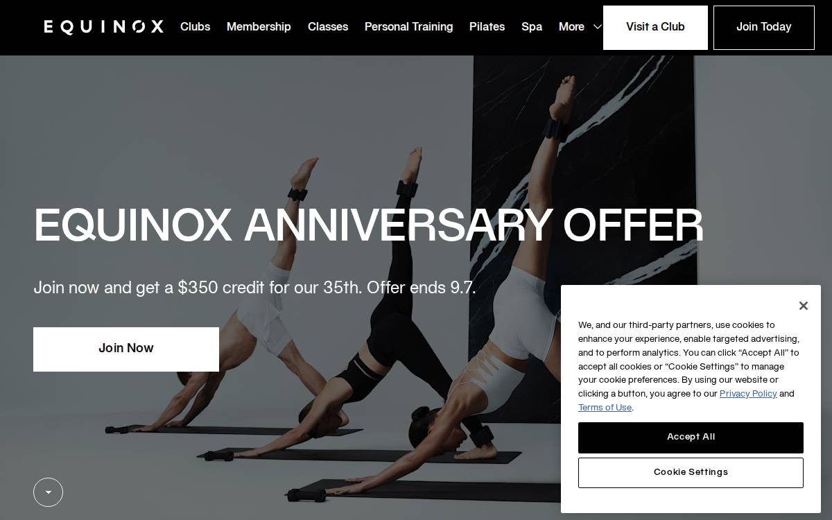 Equinox website preview