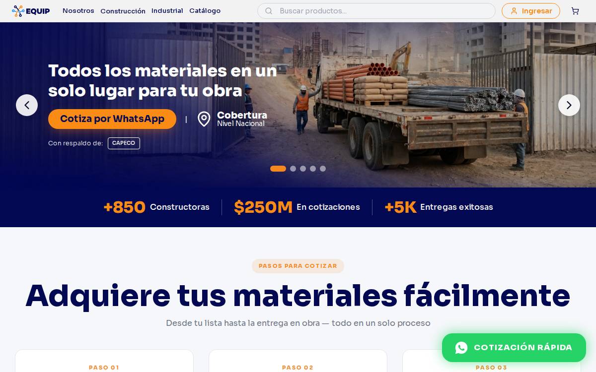 Equipconstruye website preview