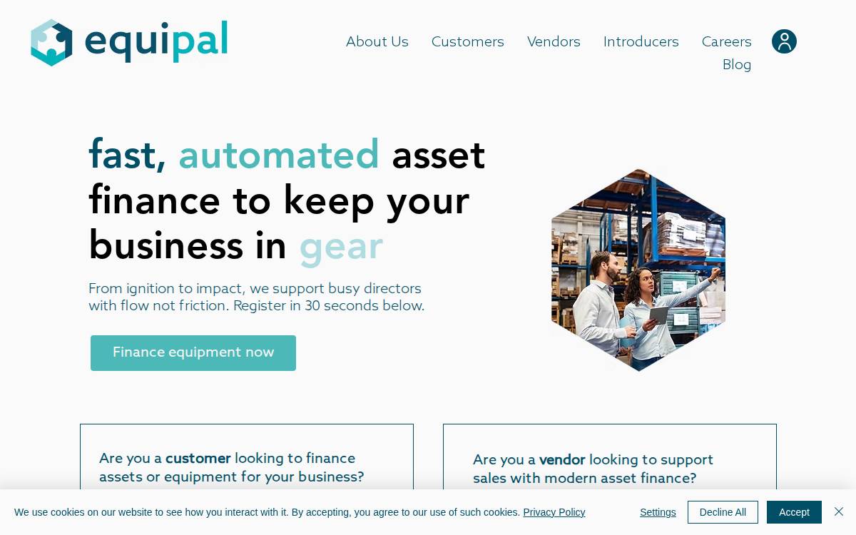 Equipment Connect website preview