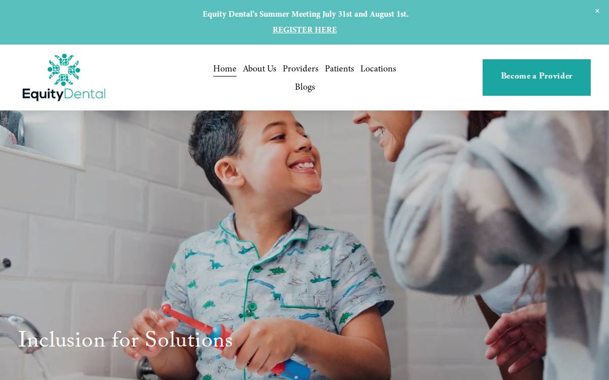 Equity Dental website preview