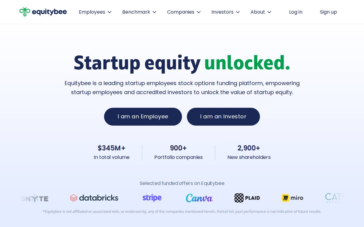 Equitybee website preview
