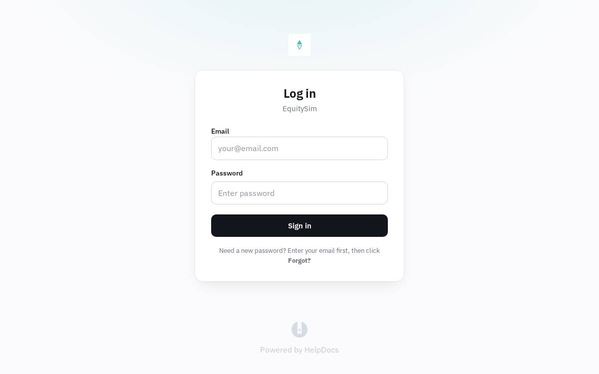 EquitySim website preview