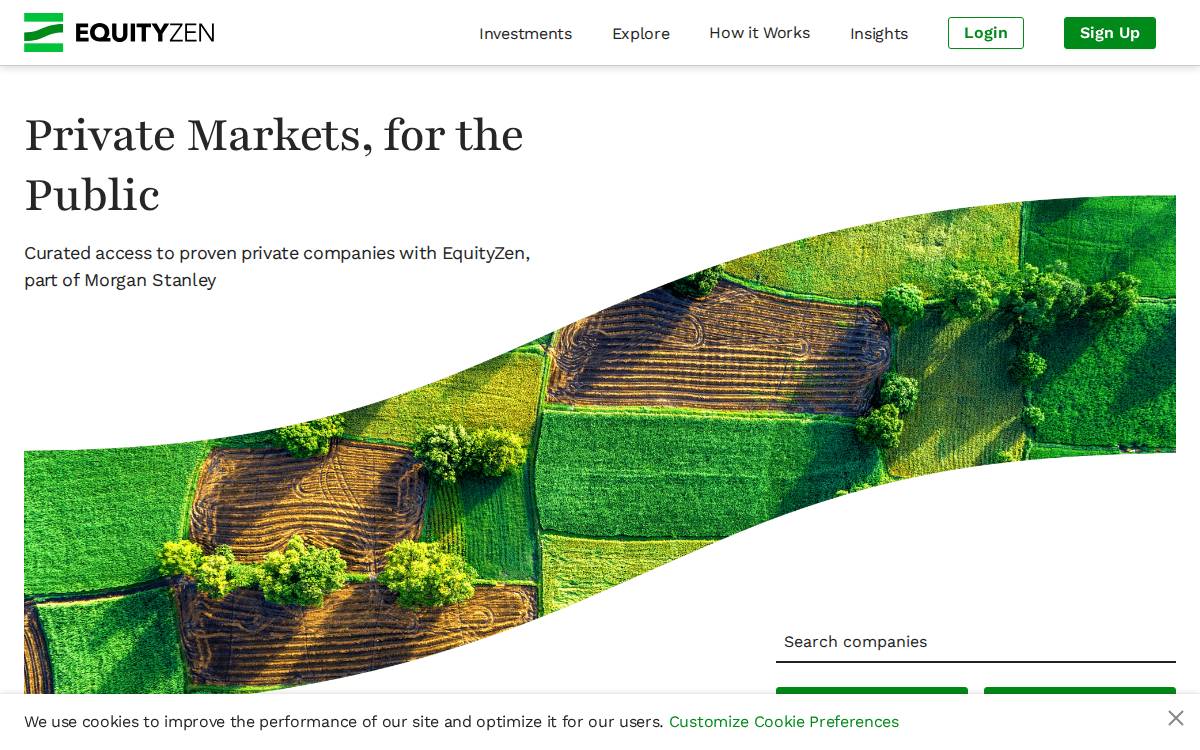 EquityZen website preview