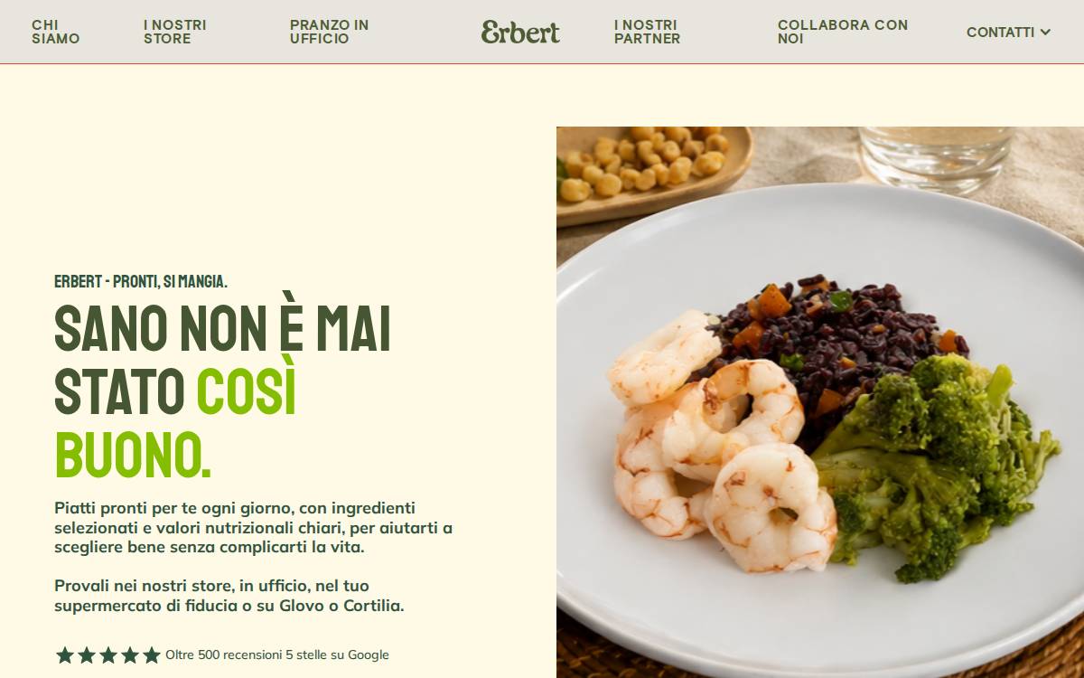Erbert (Eat Right) website preview