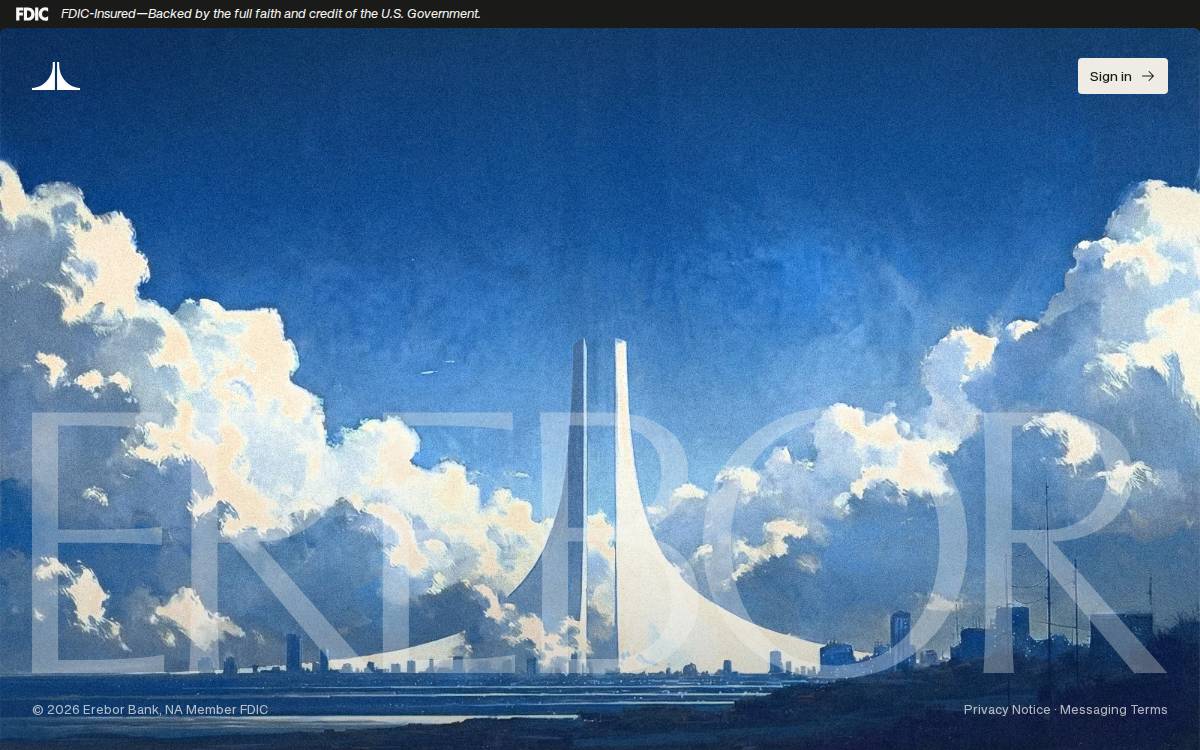 Erebor website preview