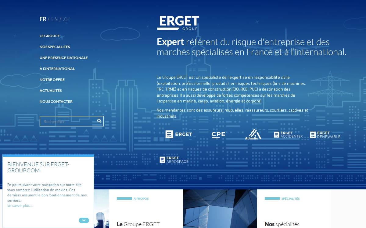 Erget Groupe website preview