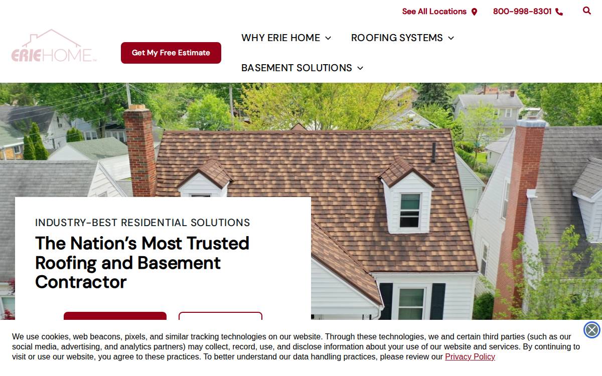 Erie Home website preview