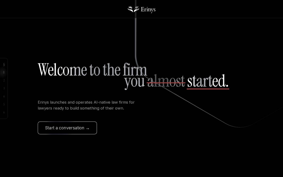 Erinys website preview