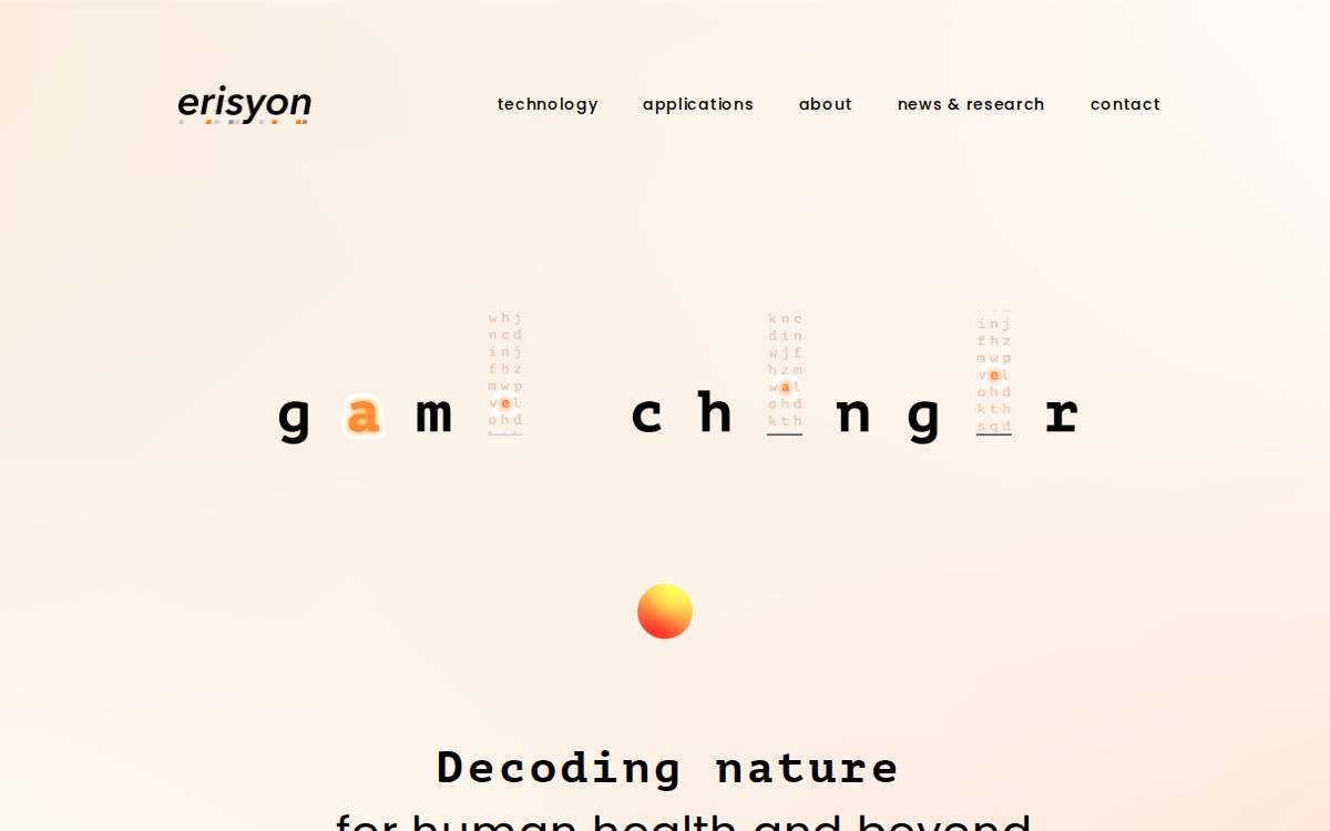 Erisyon website preview