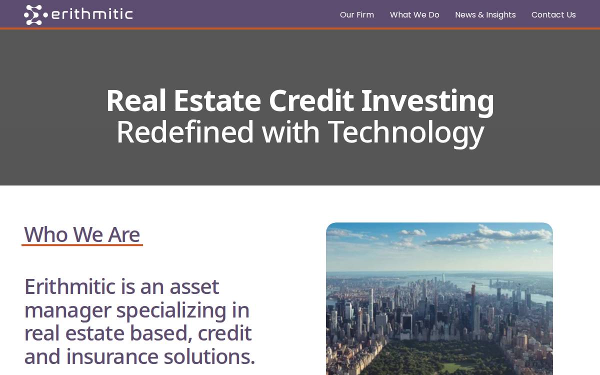 Erithmitic website preview