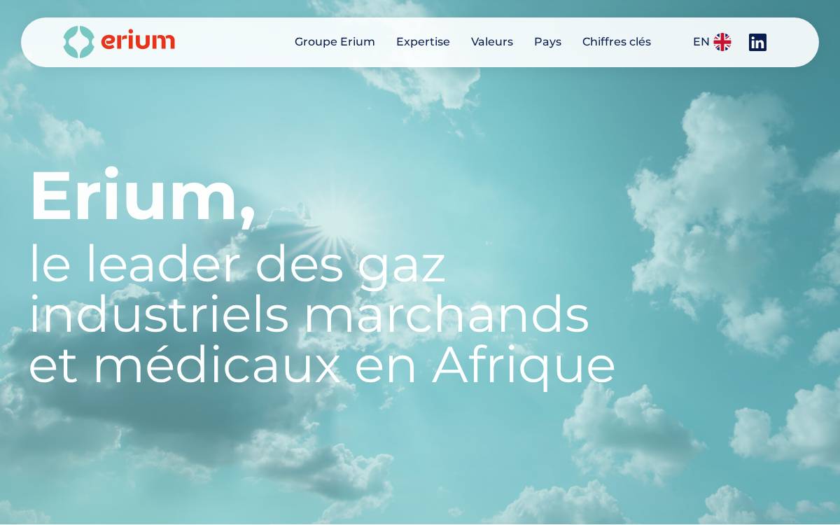 Erium website preview