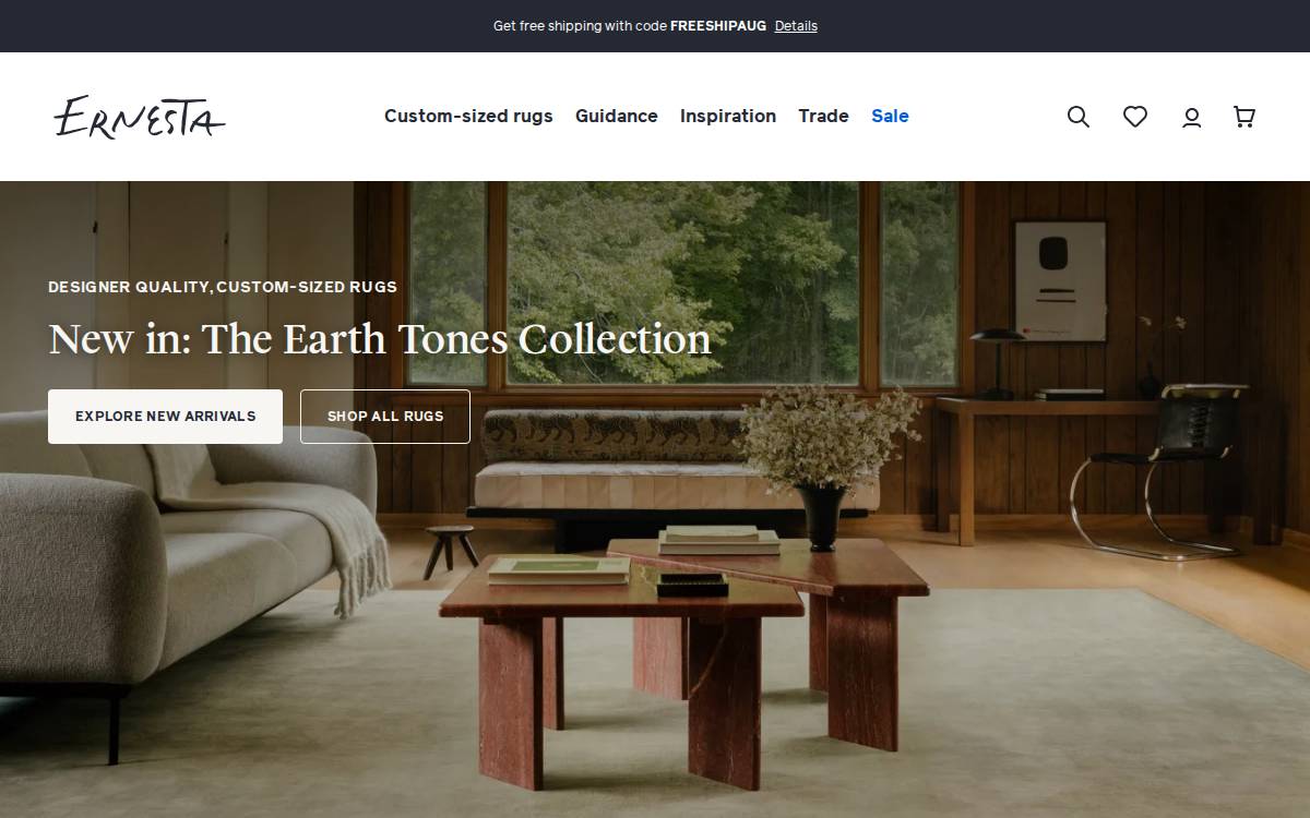 Ernesta website preview