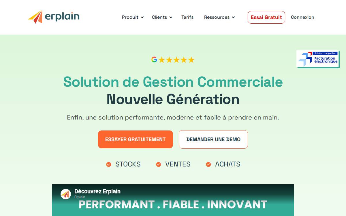 Erplain website preview