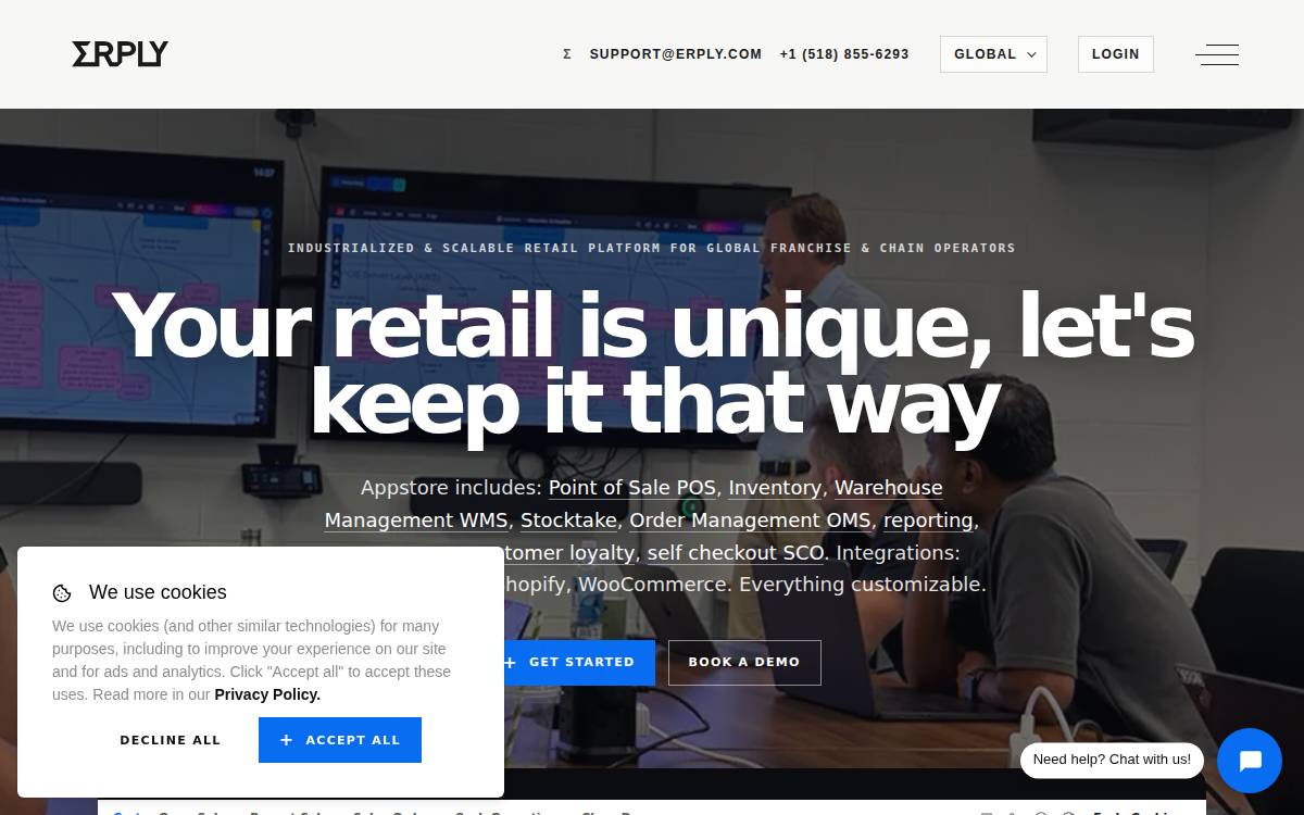Erply website preview