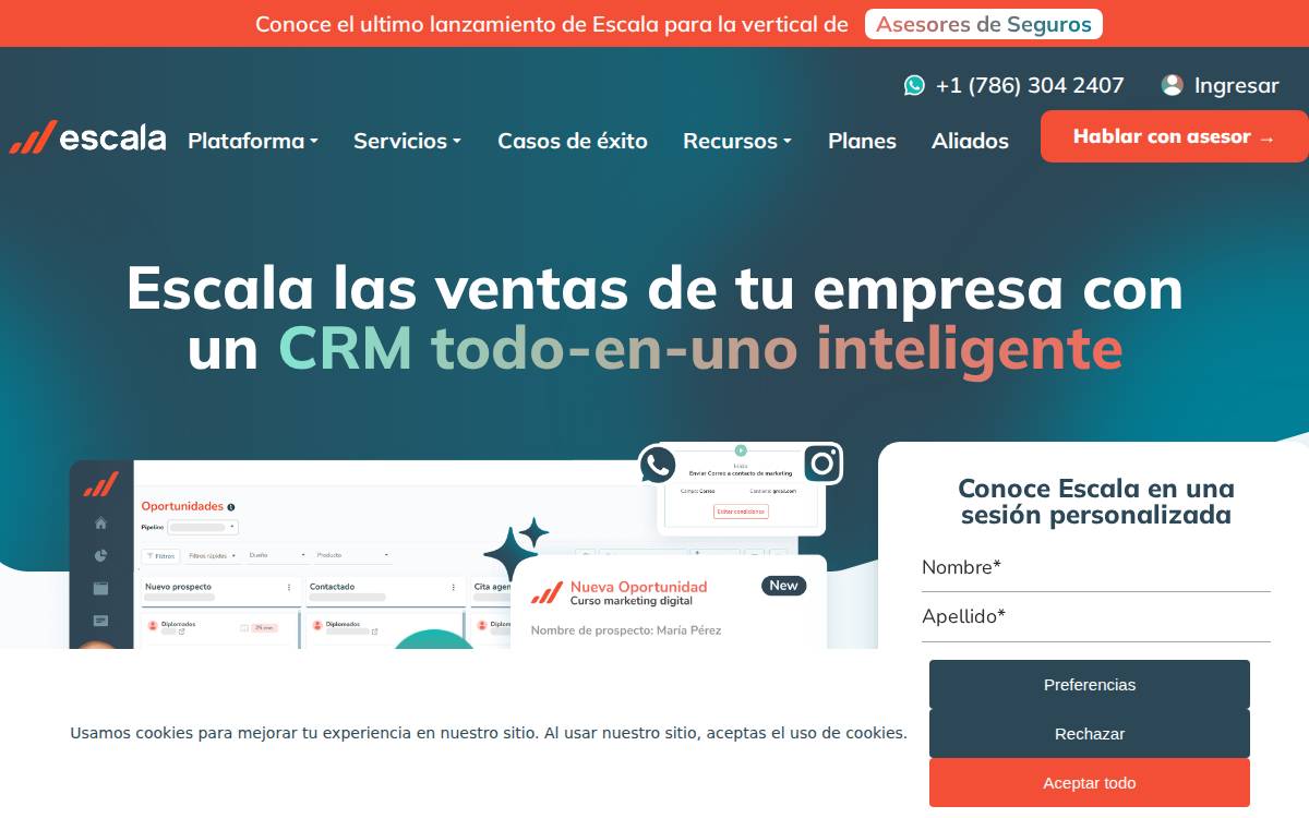 Escala website preview