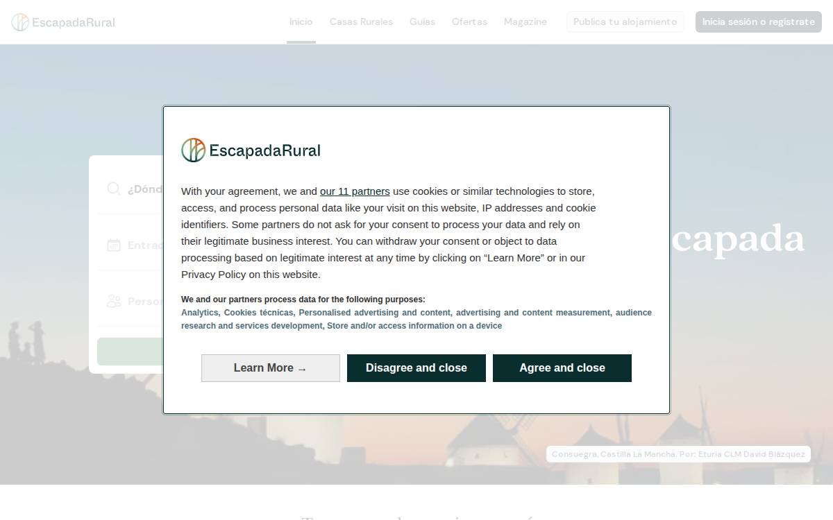 Escapada Rural website preview
