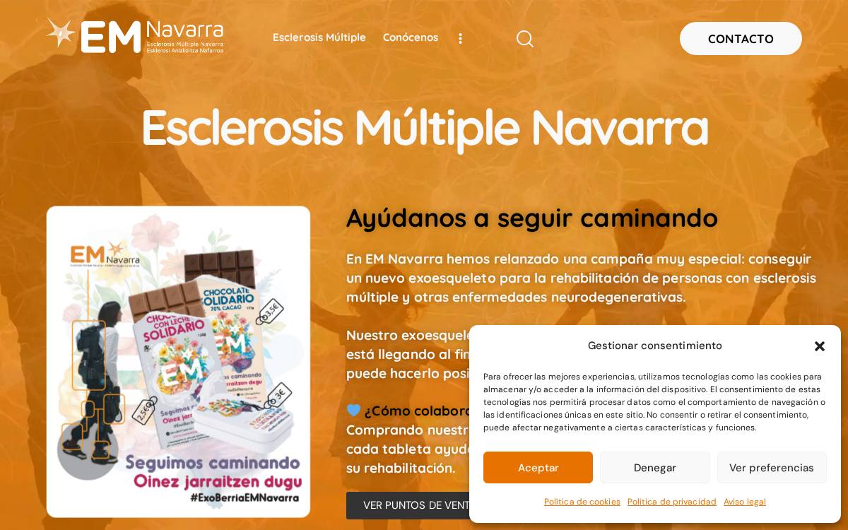 Esclerosis Múltiple Navarra website preview