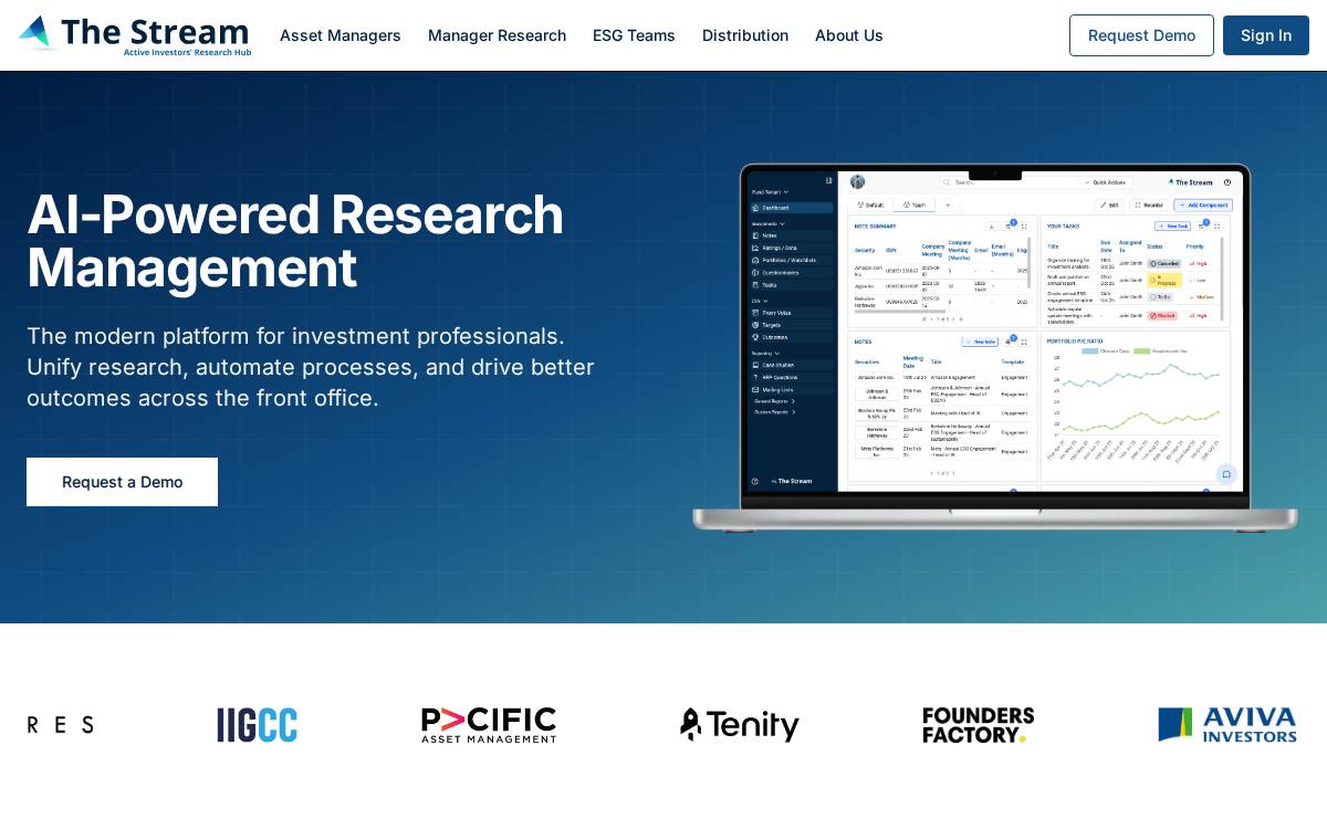 Esg Stream website preview