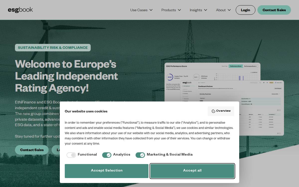 Esgbook website preview