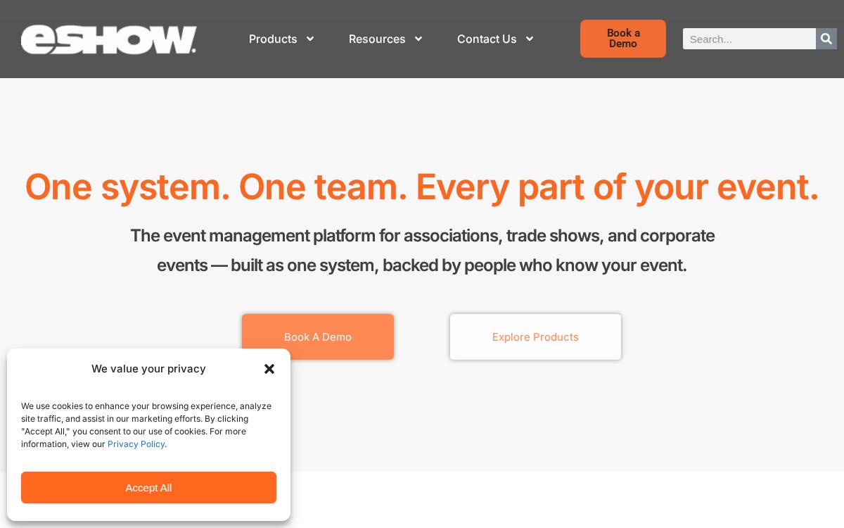 eShow website preview