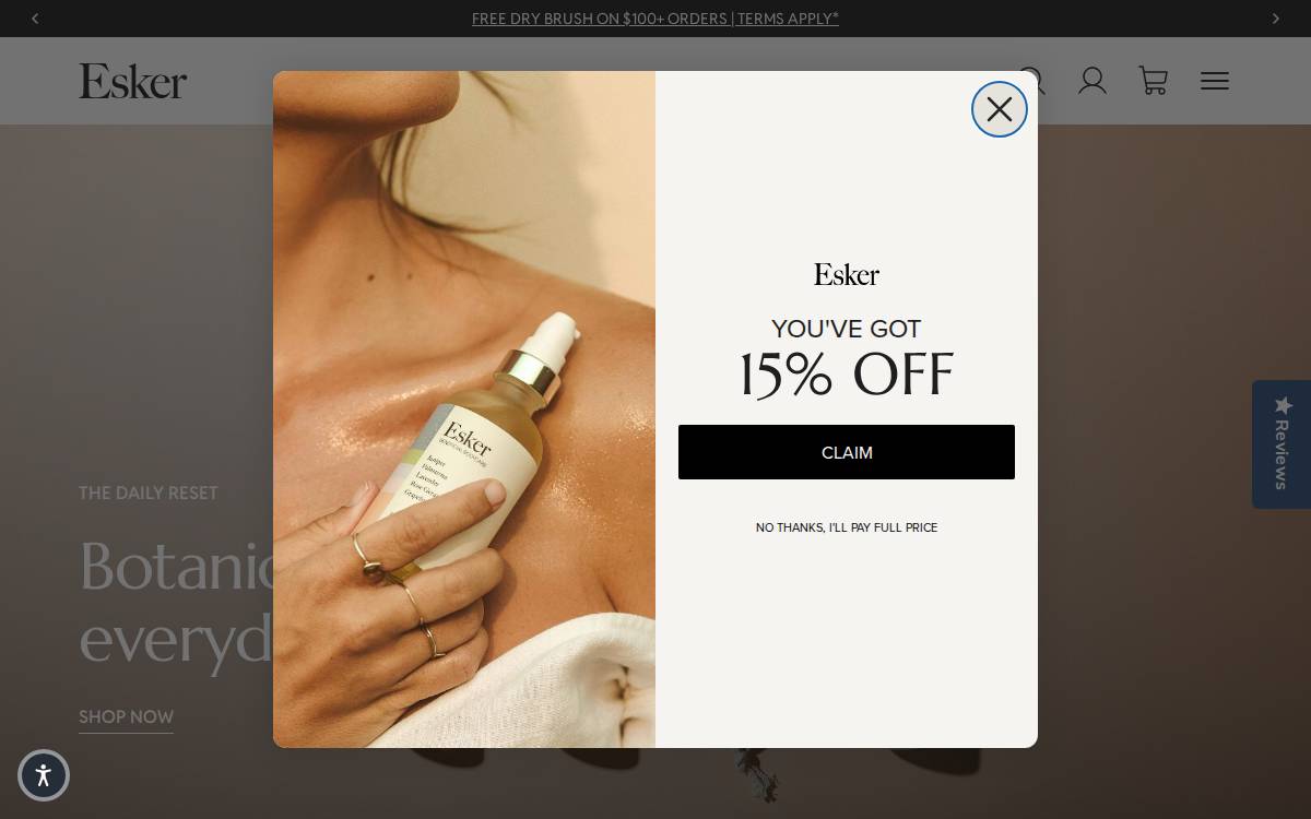 Eskerbeauty website preview